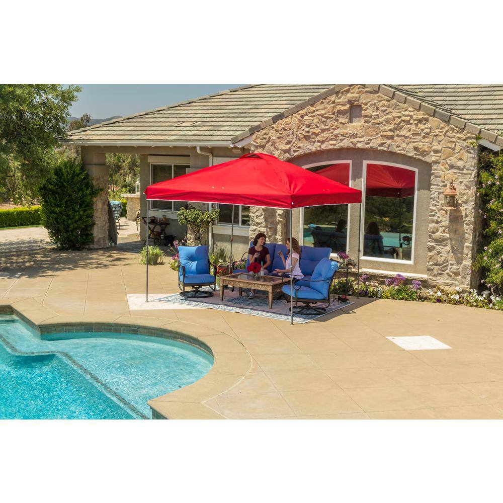 Everbilt 10 ft. x 10 ft. Red Instant Canopy Pop Up Tent NS CLIA 100-R