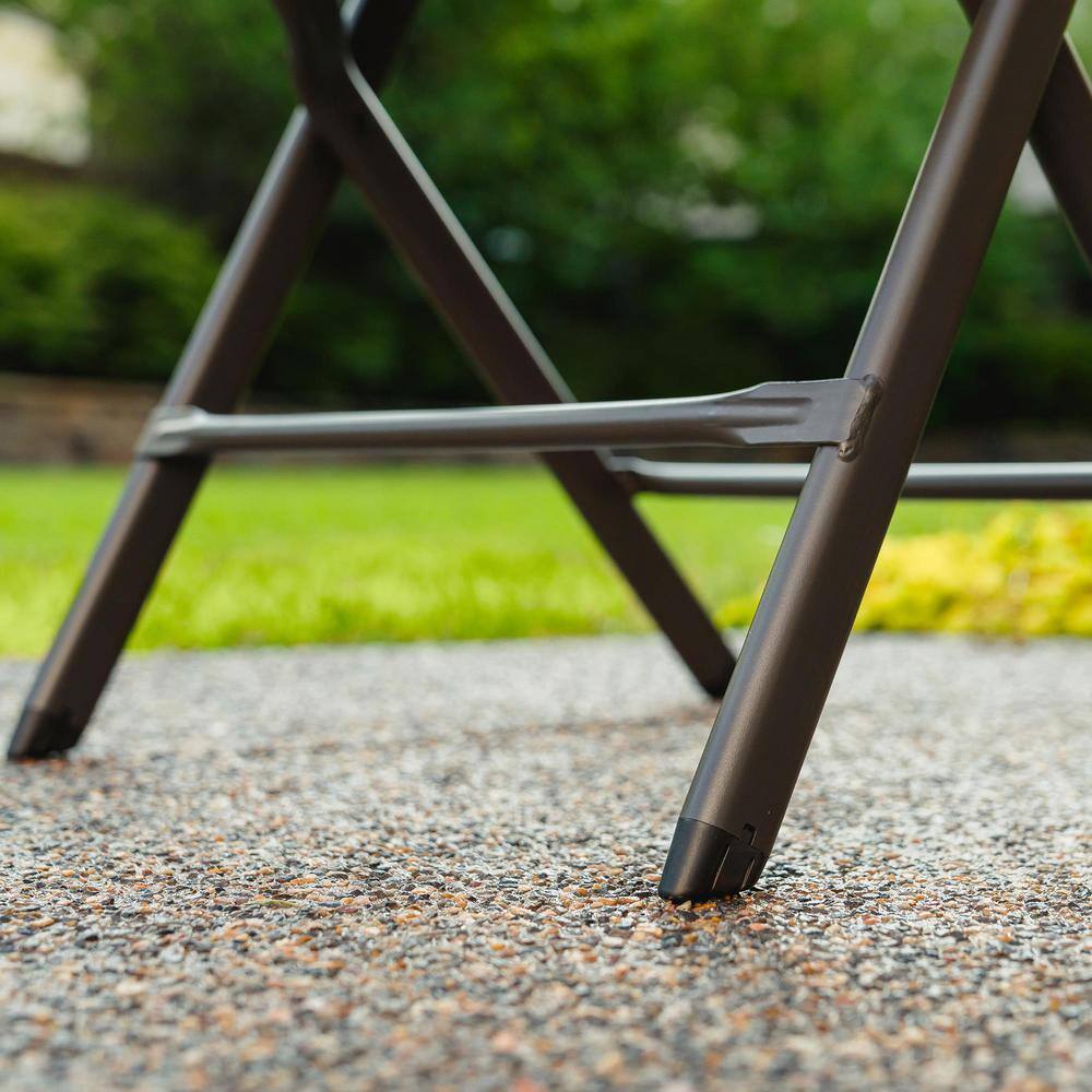 Lifetime Almond Resin Contoured Seat Commercial Grade Office Folding Chair (Set of 4) 81157