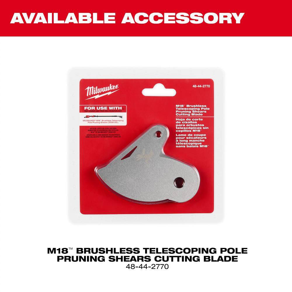 Milwaukee M18 Brushless 18V Cordless Telescoping Pole Pruning Shears with 5.0 Ah Battery 3008-20-48-11-1850