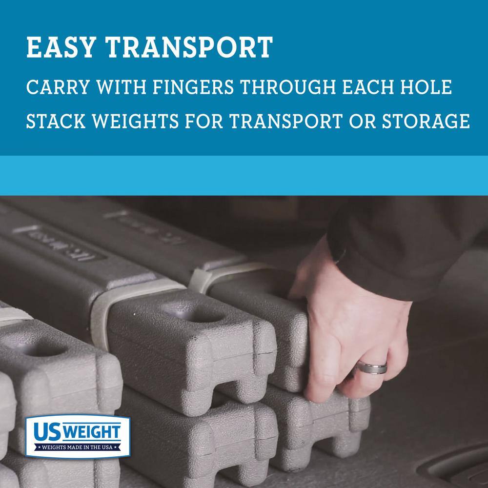 USW 60 lbs. Grey US Weight Canopy Weight Set (Set of 4) U0060