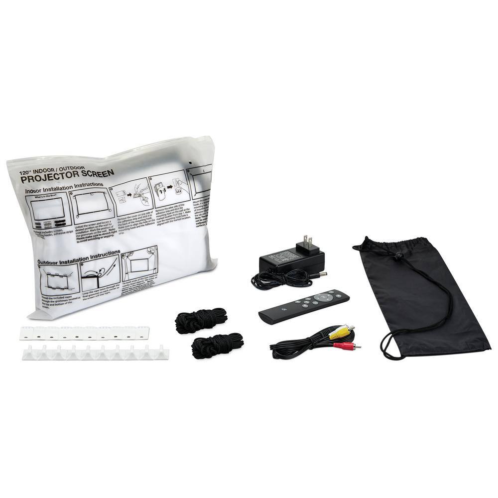 GPX 800 x 480 Mini Projector with 2500 Lumens, Bluetooth with 120 in. Projection Screen Included PJ300VP