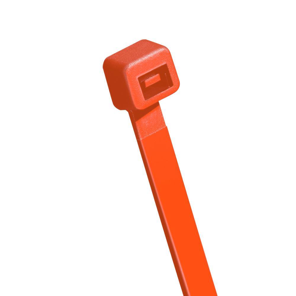 11 in. Standard 50 lbs. Tensile Strength UL 21S Rated Cable Zip Ties 1000-Pack (Orange) GT-11STOR1000