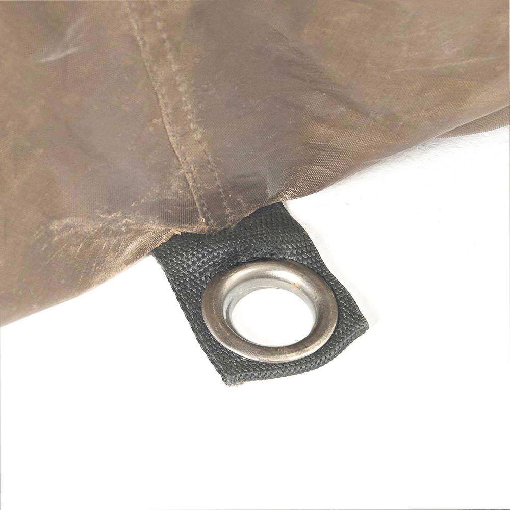 Clam Traveler Screen Shelter 4-Side in Brown/Tan Roof/Black Mesh with Wind Panel CLAM-TV-9881