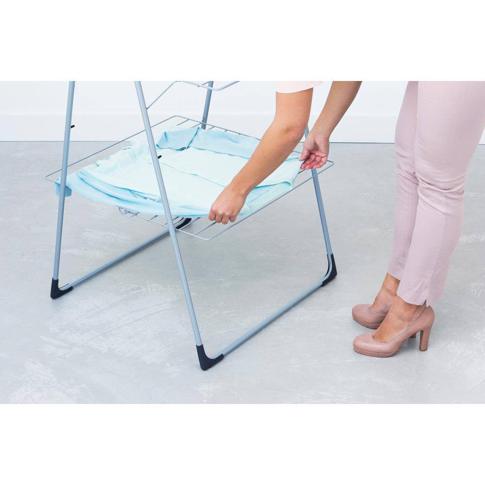 Brabantia 76 ft. (23m) W 33.5 in. x H 51.6 in. Tower Clothes Drying Rack in Metallic Gray 476648