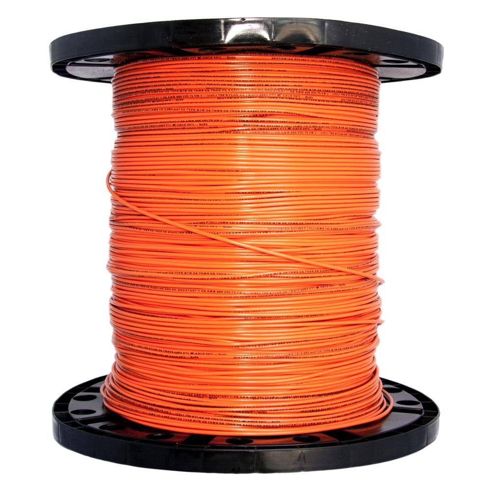 Southwire 2500 ft. 14 Orange Stranded CU THHN Wire 22961706