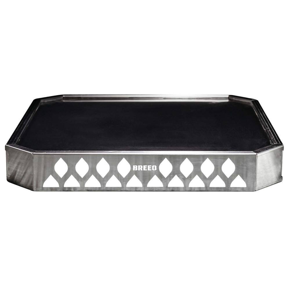 Breeo Base X24 (25.3 in.) Stainless Steel Fire Pit Stand - Compatible w/ X Series-Heat-Resistant and Secure for Deck and Patio BR-XS24-SSBA