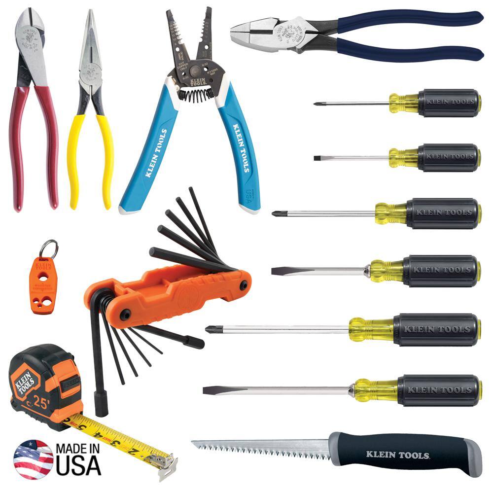Klein Tools Fixed Blade Driver and Plier Tool Set, 14-Piece 80088