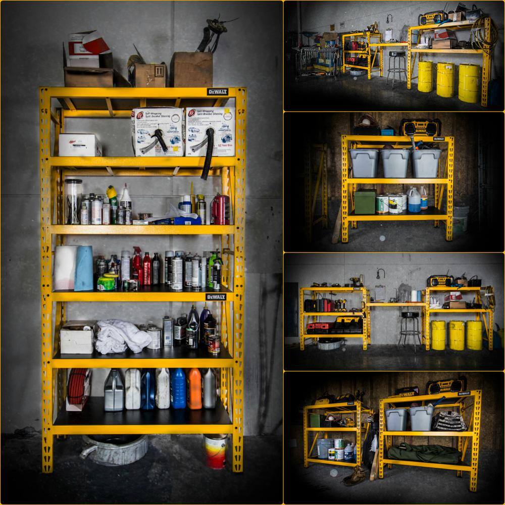 DEWALT Yellow 3-Tier Steel Garage Storage Shelving Unit (50 in. W x 48 in. H x 18 in. D) DXST4500