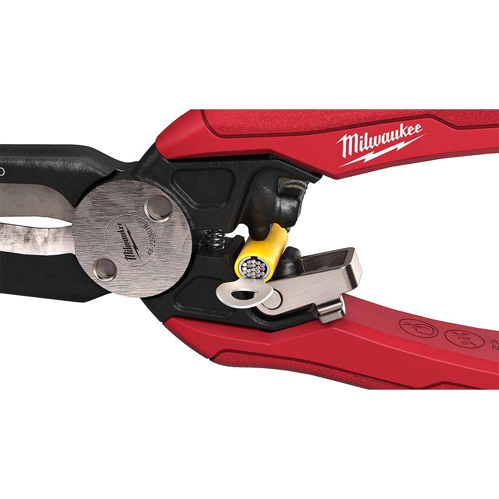 Milwaukee 1/2 in. Aluminum Conduit Bender and Handle and 9 in. 7-in-1 Combination Wire Strippers Pliers 48-22-4070-48-22-3078
