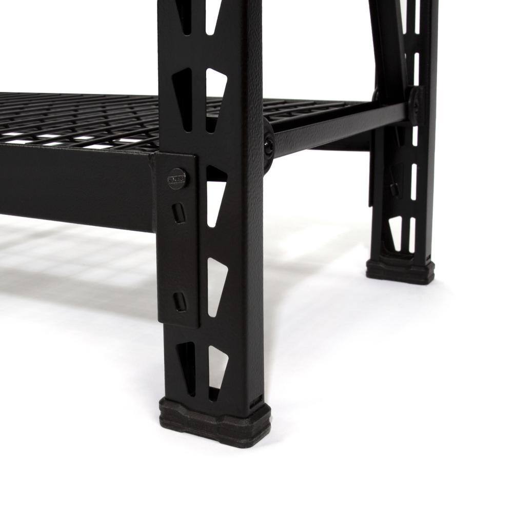 DEWALT Black 4-Tier Steel Garage Storage Shelving Unit (77 in. W x 72 in. H x 24 in. D) DXST10000BLK