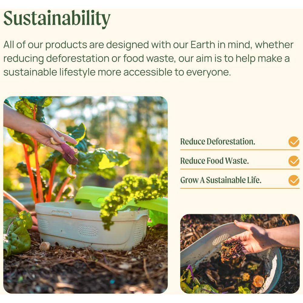 vego garden 17 in. Tall U-Shape Raised Garden Bed Metal Planter Box for Vegetables Flowers Ground Jumbo Size British Green VBUJB17BG