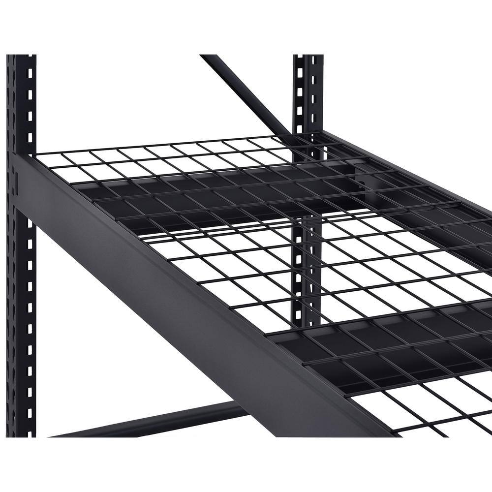 Husky 3-Shelf Metal Industrial Duty Freestanding Garage Storage Shelving Unit in Black (65 in. W x 54 in. H x 24 in. D) N2W652454W3B