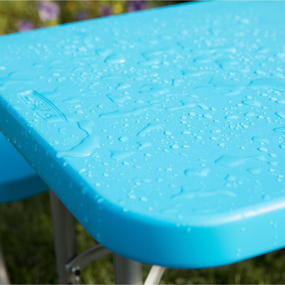 Lifetime 35.4 in. Blue Rectangle Steel and Resin Kids Picnic Table Seats 4 260261