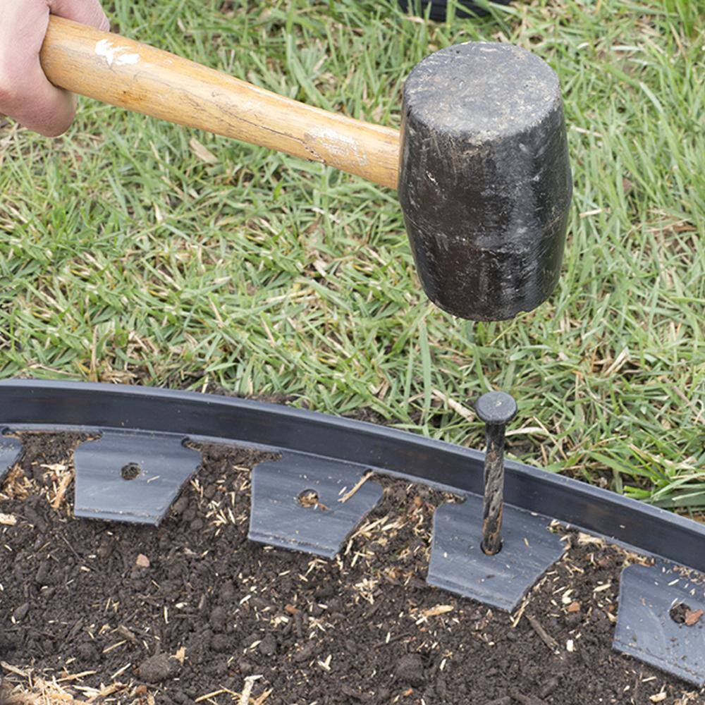 ProFlex 8 in. Black Nylon Spiral Anchoring Spike Pack (144-Count) 1989N-144C