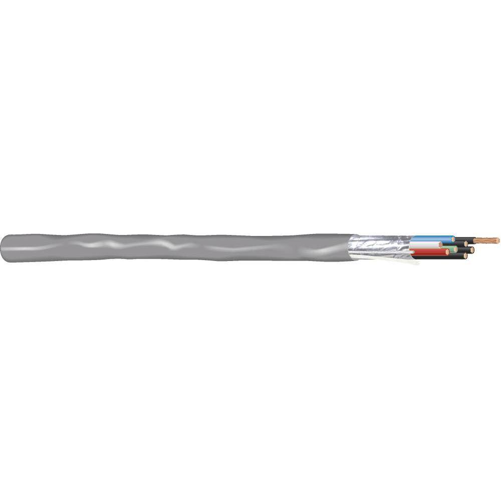 Southwire 500 ft. 18/4 Gray Stranded CU CL3R Shielded Security Cable 57573044