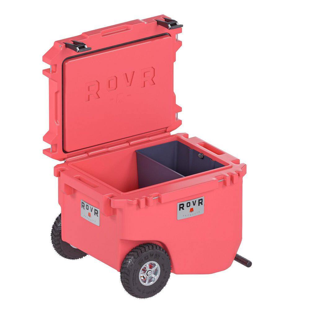 RovR RollR 60 qt. Wheeled Hard Cooler with Tow Handle (CORAL) R-R60-COR