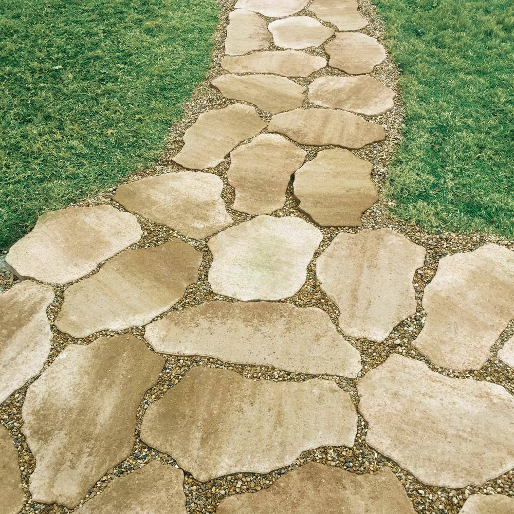 Pavestone SandStone 25 in. x 14 in. x 2 in. Cafe Concrete Step Stone (72-Pieces/127 sq. ft. /Pallet) 70469