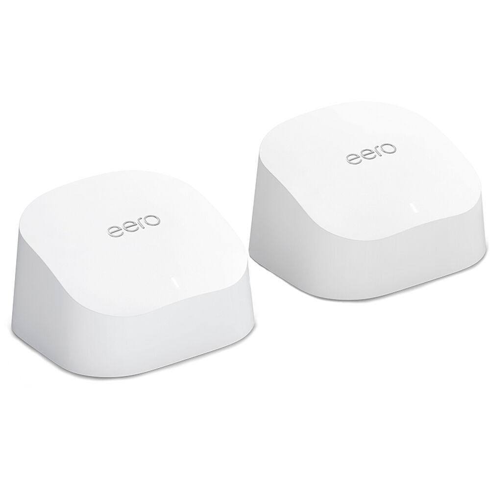 EERO 6 Dual-Band Mesh Wi-Fi 6 Router, with Built-in Zigbee Smart Home Hub (1 Router Plus 1 Extender) White B085WS7H6K