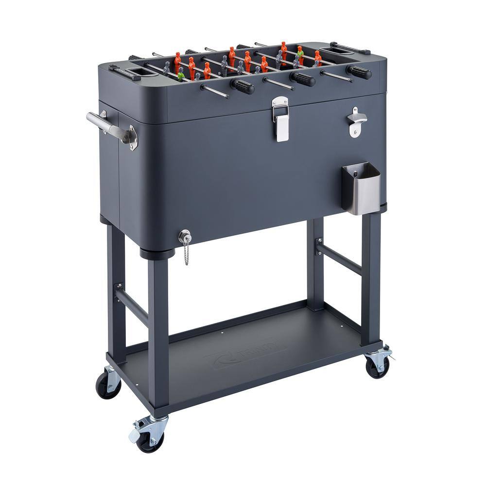 TRINITY 80 qt Detachable Tub Foosball Cooler w/ Cover Gray TXKPGR-0809