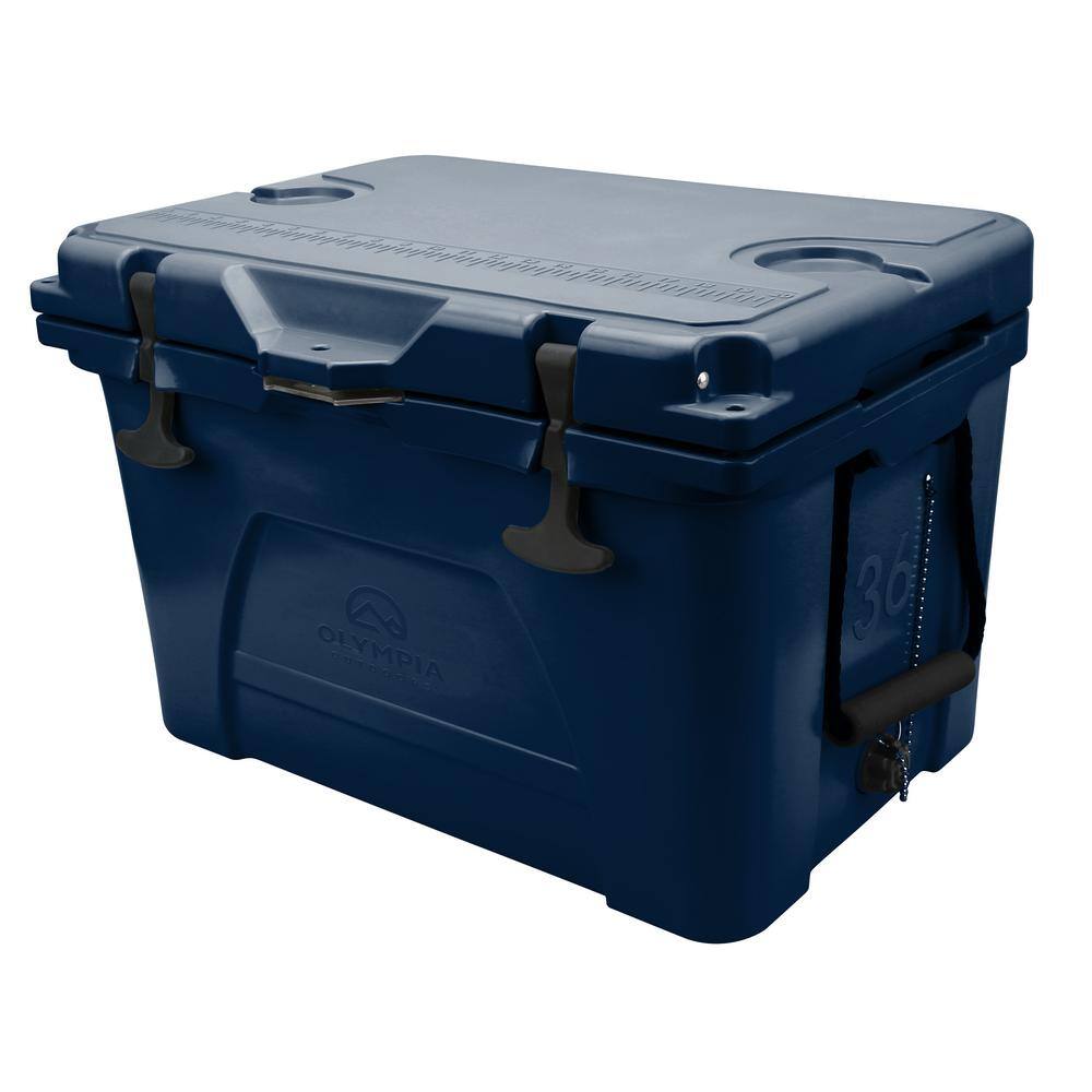 OLYMPIA High Performance Blue 36 QT. Portable Chest Cooler - Durable Construction, Insulated Design, Outdoor Ready 410-137-0111