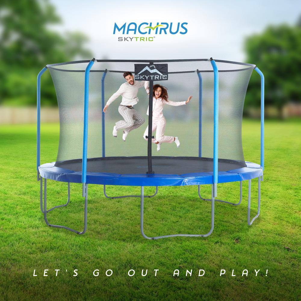 SKYTRIC Machrus Skytric 13 ft. Round Trampoline Set with Premium TopRing Flex Frame Safety Enclosure System UBSF02-13