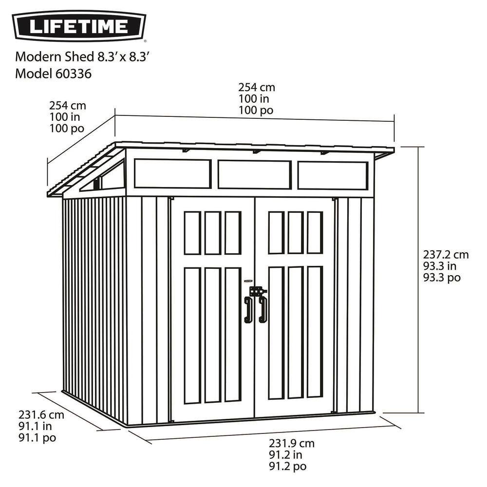 Lifetime 8.3 ft. W x 8.3 ft. D Resin Shed (54.4 sq. ft.) 60336