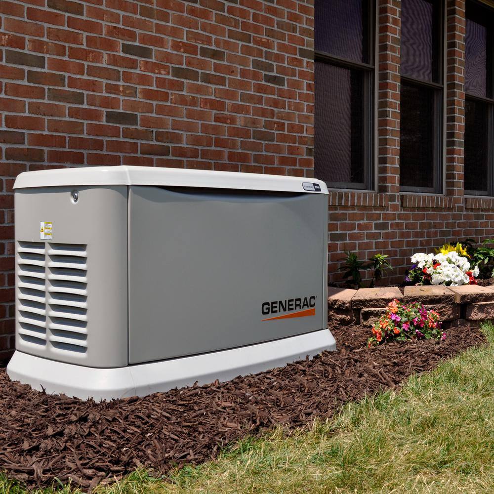 Generac Guardian 20,000-Watt (LP) / 18,000-Watt (NG) Air-Cooled Whole House Generator with Wi-Fi and 200-Amp Transfer Switch 7039