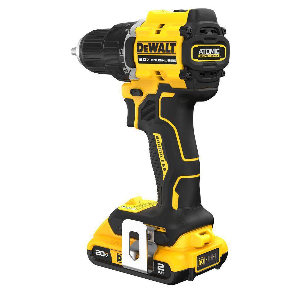 DEWALT ATOMIC 20V Lithium-Ion Cordless Compact 1/2 in. Drill/Driver Kit with 4.0Ah Battery, 2.0Ah Battery, Charger and Bag DCD794D1WDCB204