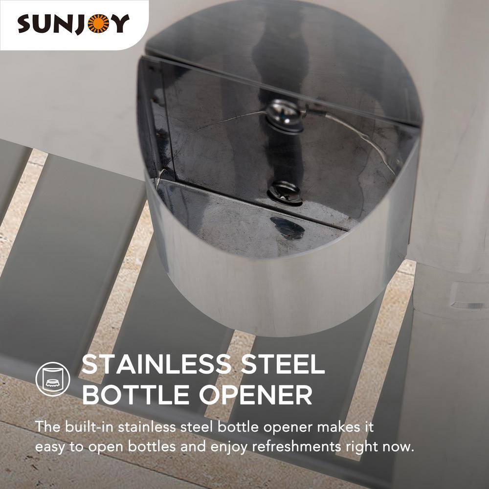 Sunjoy 80 QT. Outdoor Stainless Steel Cooler A601000330