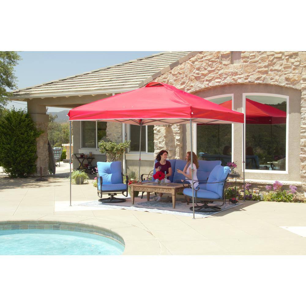 Everbilt 10 ft. x 10 ft. Red Instant Canopy Pop Up Tent NS CLIA 100-R