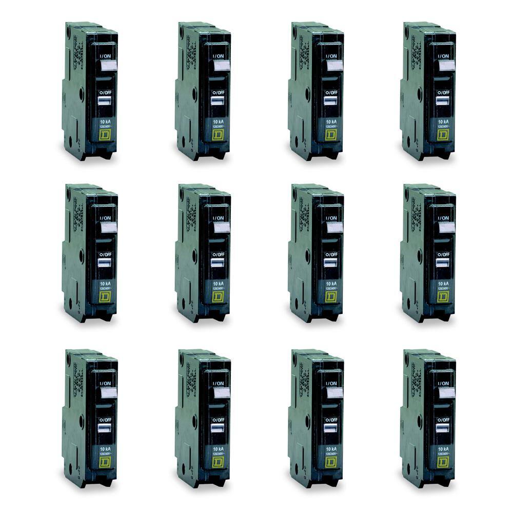 Square D QO 15 Amp Single-Pole Circuit Breaker (12-pack) QO115CP12