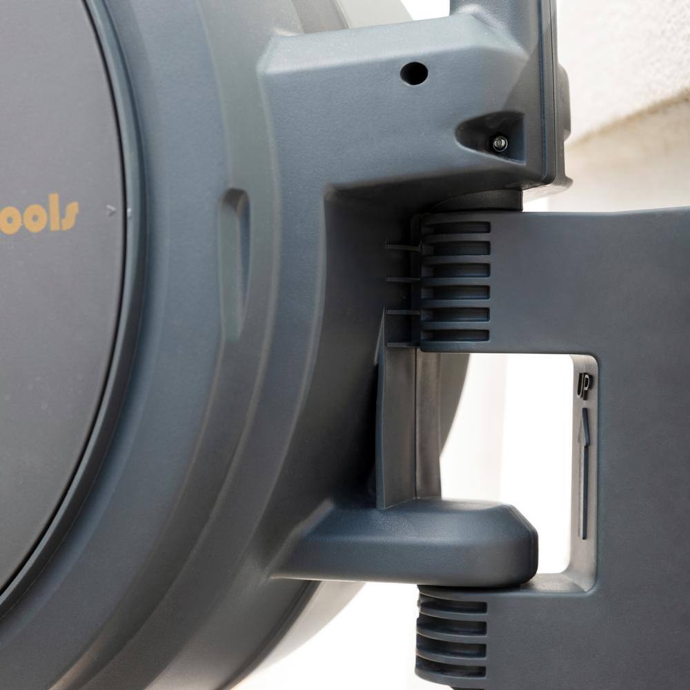Giraffe Tools Garden Retractable Hose Reel-5/8 in.-90 ft., Wall Mounted, Dark Grey AW4058US