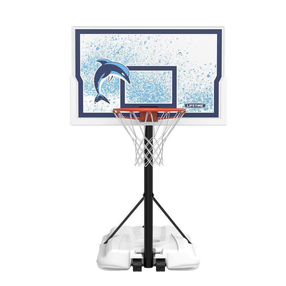 Lifetime Basketball 44 in. Impact Poolside Portable in White and Blue 91213