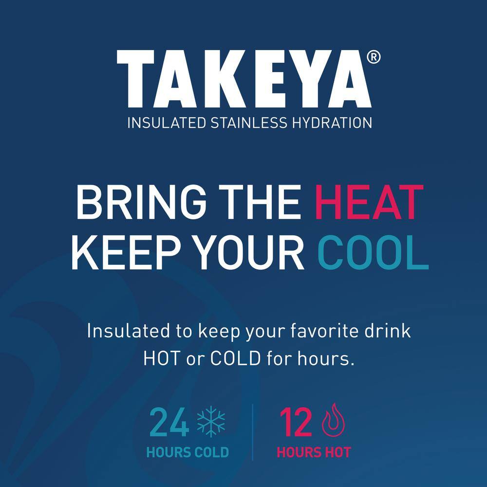 Takeya Actives 64 oz. Stainless Steel Wide Handle Sport Bottle Onyx 51116