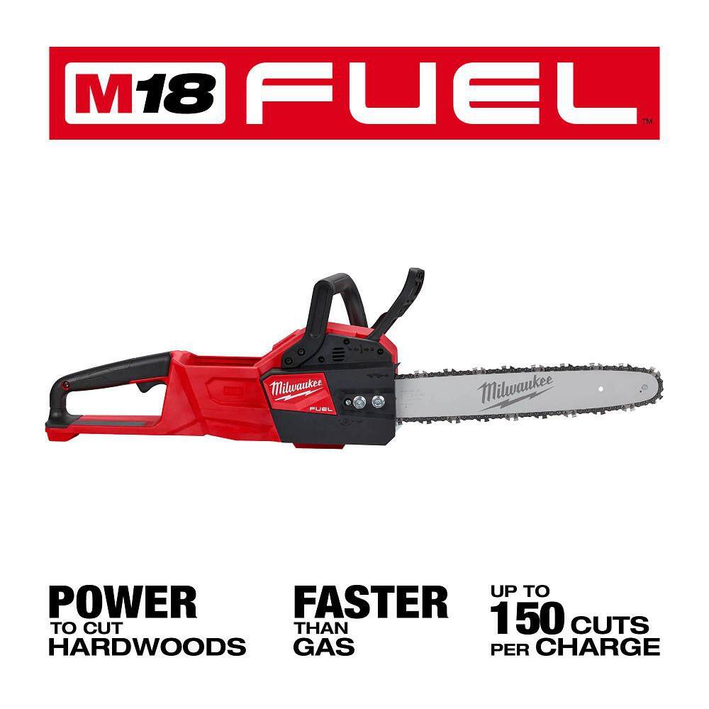 Milwaukee M18 FUEL 14 in. 18V Lithium-Ion Brushless Battery Chainsaw (Tool-Only) 2727-20C