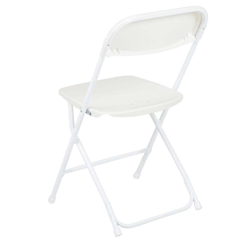 Carnegy Avenue Blue Plastic Seat with Metal Frame Folding Chair (Set of 2) CGA-LE-274398-BL-HD