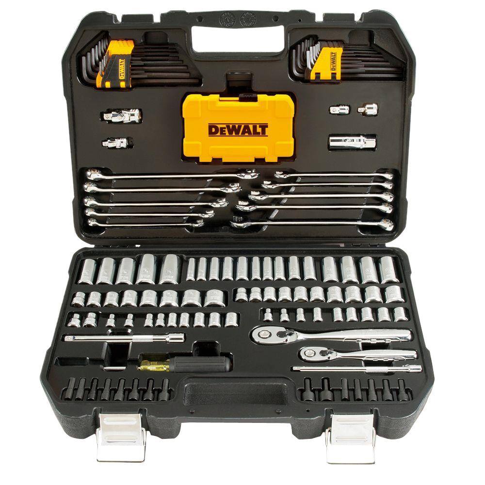 DEWALT ATOMIC 20V MAX Lithium-Ion Cordless Combo Kit 2-Tool and Mechanics Tool Set 142-Pc w/ (2) 2Ah Batteries, Charger and Bag DCK225D2WT73802