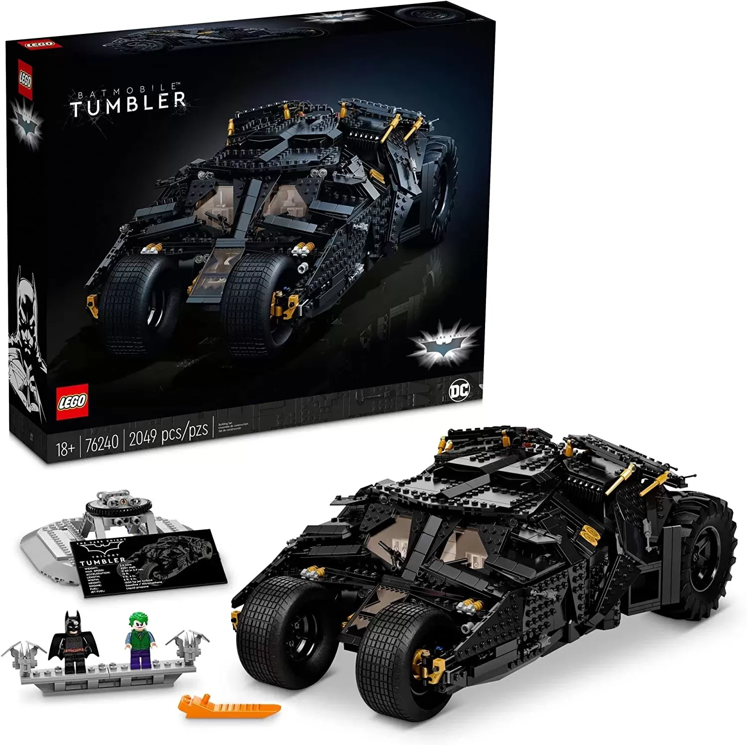DC Super Heroes Batmobile Tumbler 76240 Building Set for Adults (2049 Pieces)