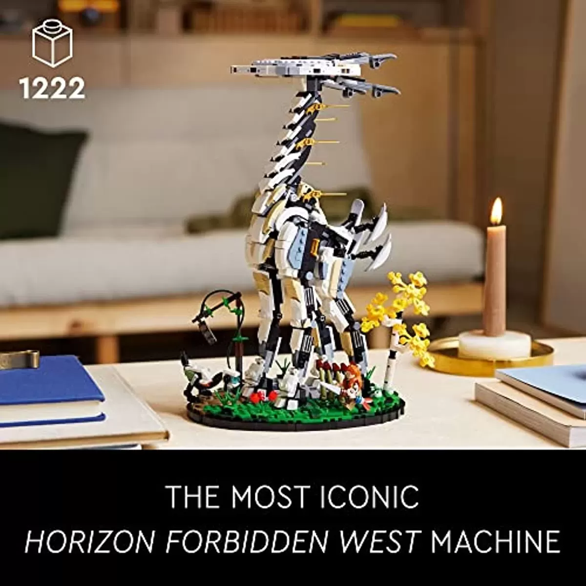 Horizon Forbidden West: Tallneck 76989 Building Sett; Collectible Gift for Adult Gaming Fans; Model of The Iconic Machine with a Display Stand (1,222 Pieces)