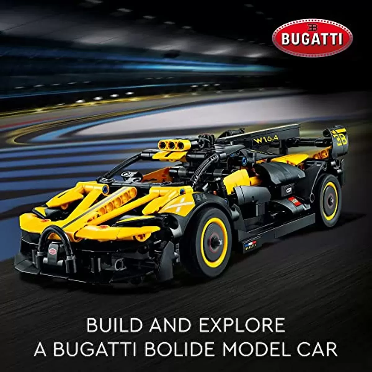 Technic Bugatti Bolide Racing Car 42151, Model Building Set, Race Engineering Toys, Collectible Iconic Sports Vehicle Construction Kit