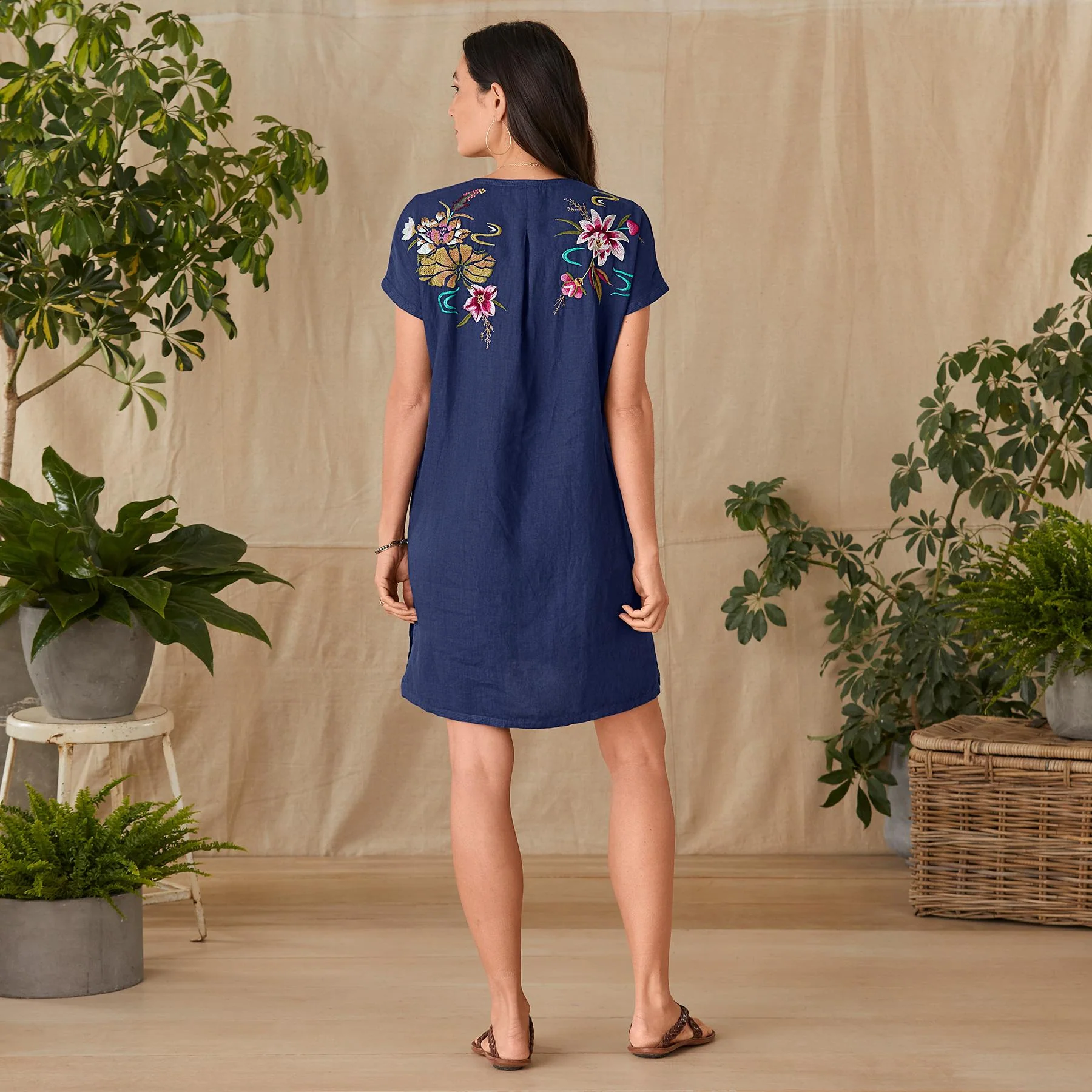 Easy Florals Tunic Dress, Petite