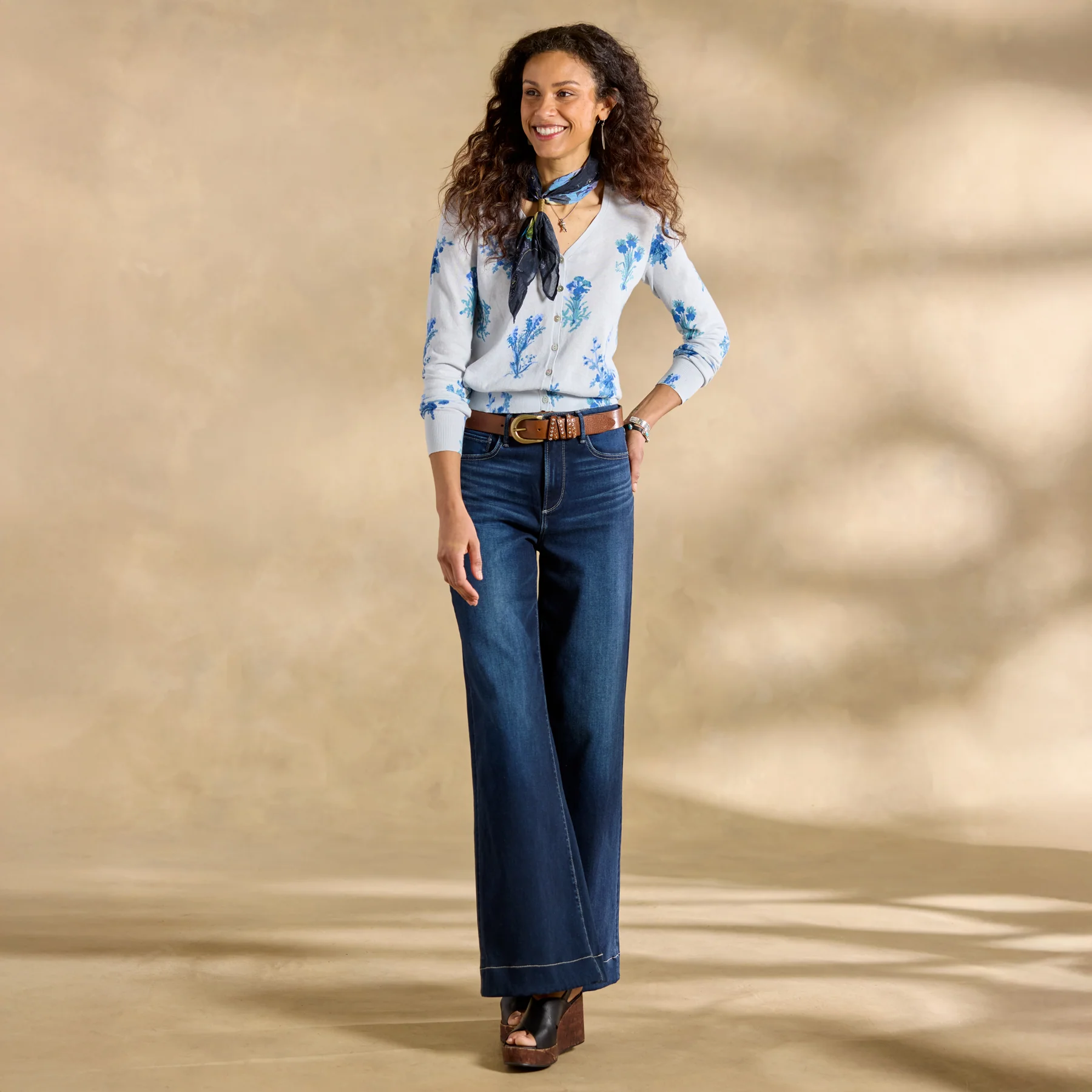 Larkspur Floral Cardigan