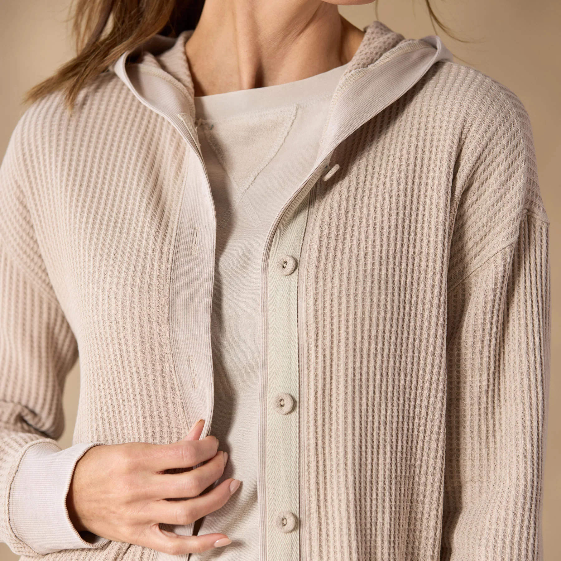 Helene Waffle Cardigan