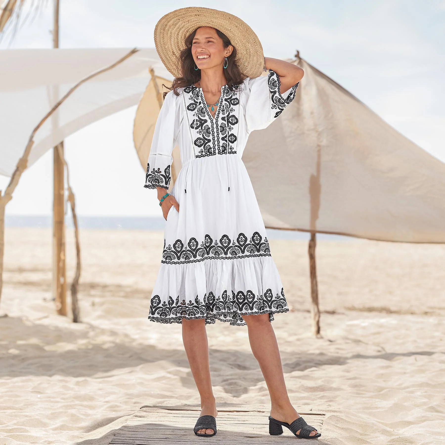 Layna Embroidered Dress