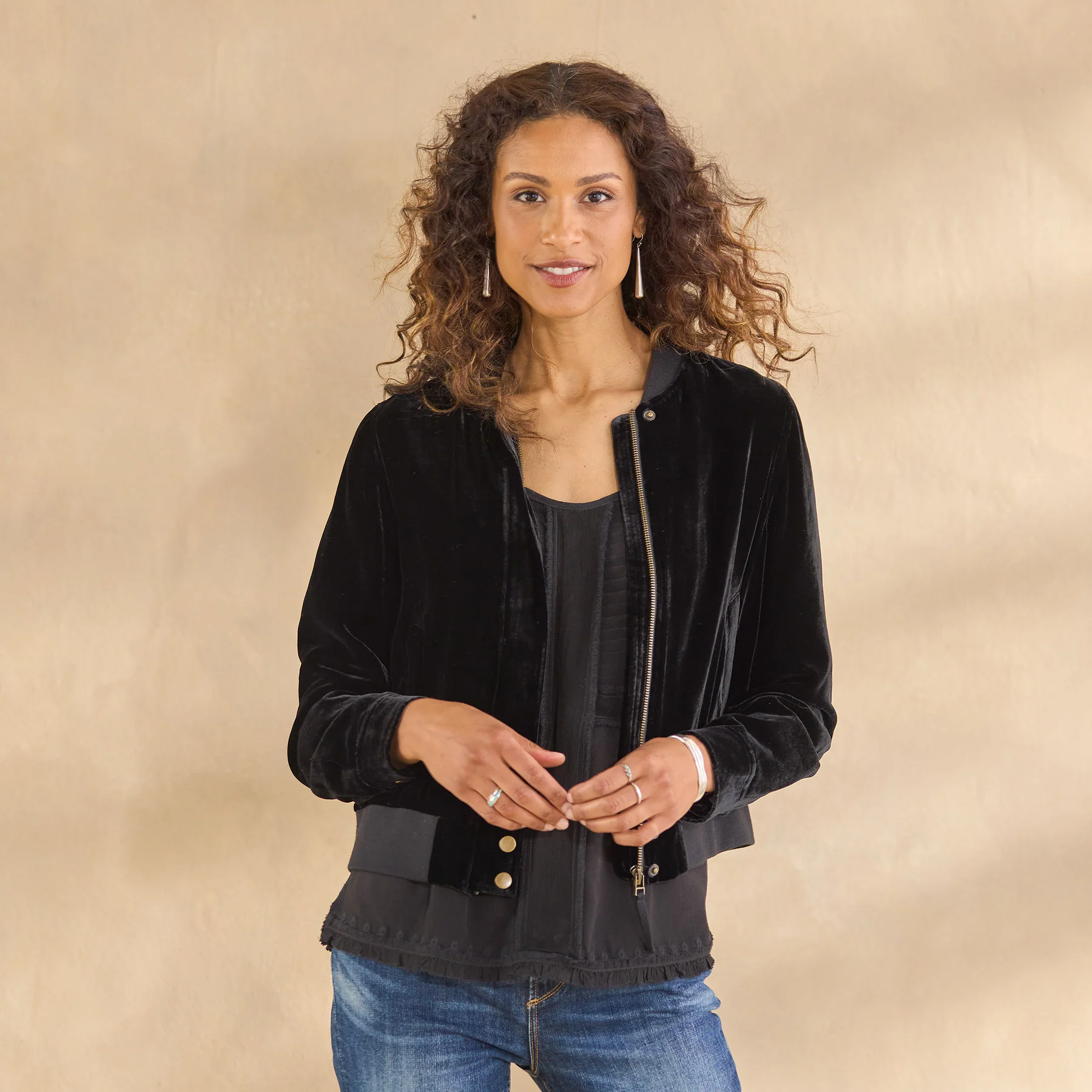 Carina Velvet Bomber