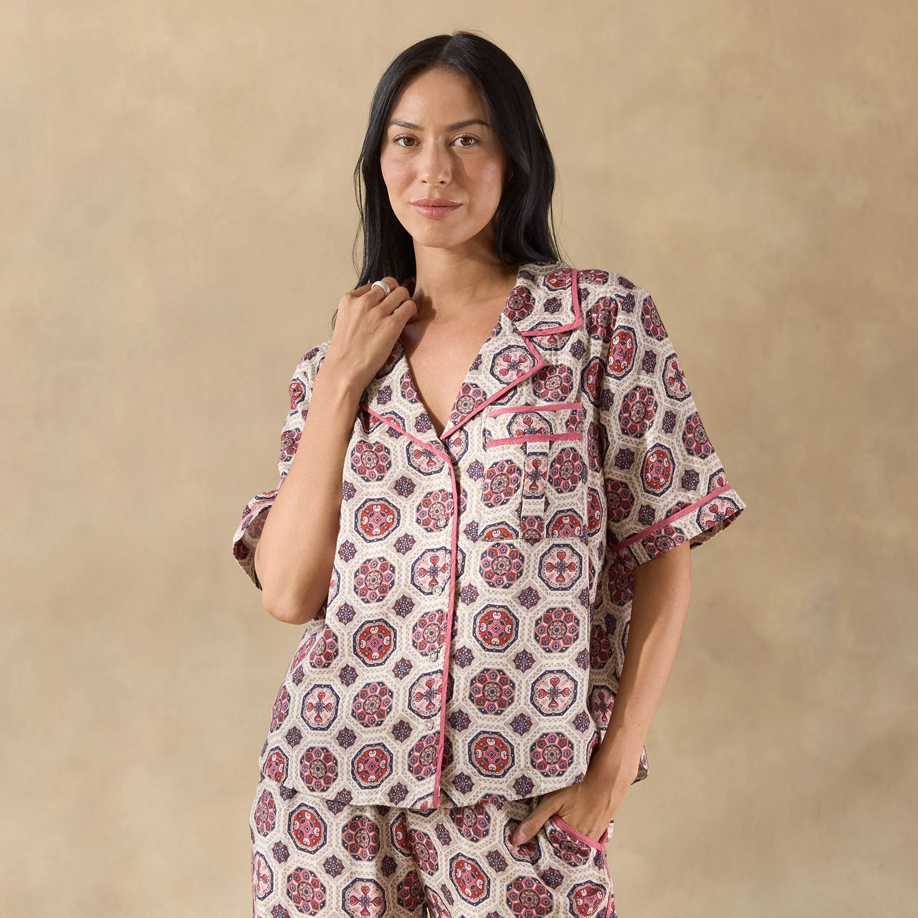 Abstract Gardens Pajama Top