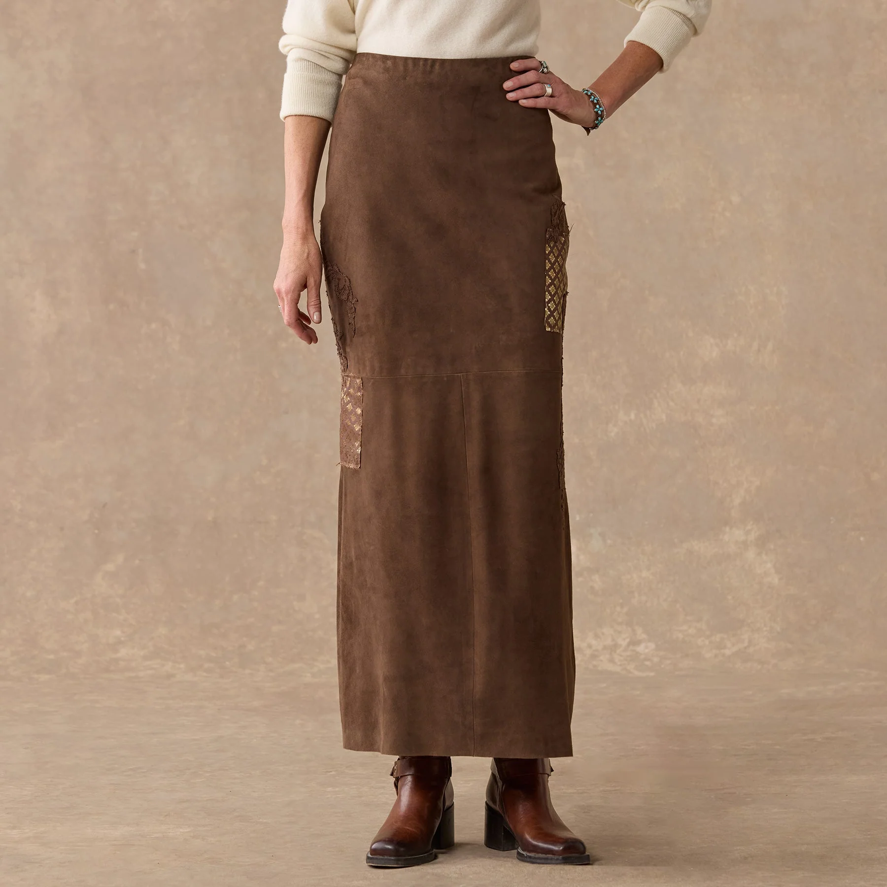 Yavari Suede Skirt