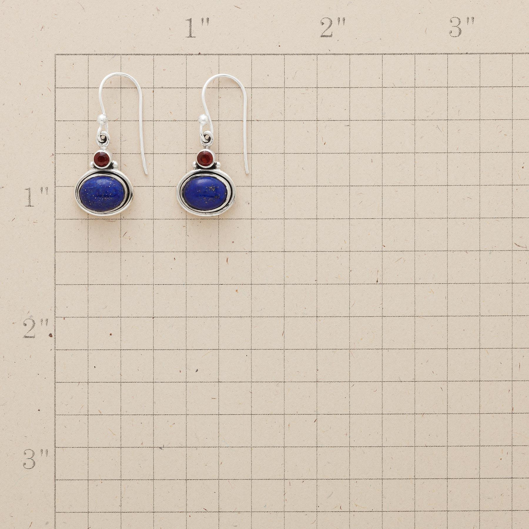 Lapis & Garnet Earrings