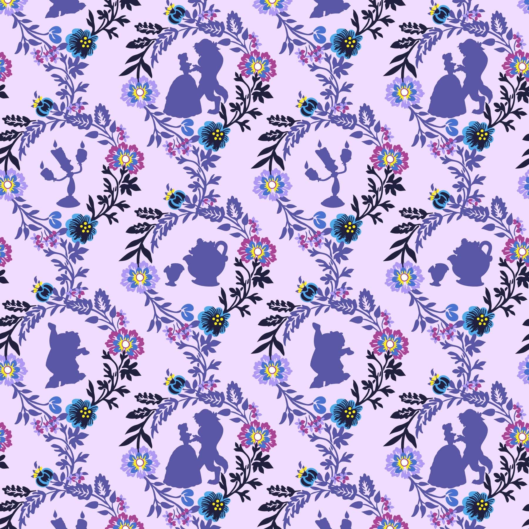 Belle Floral Cameos Quilt Set, Twin