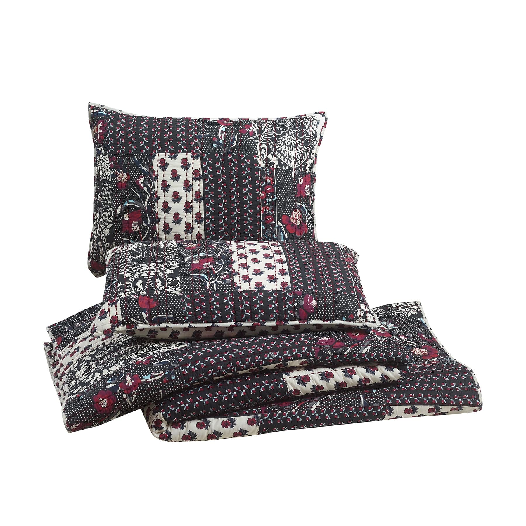 Perennials Patchwork Quilt Set, Twin